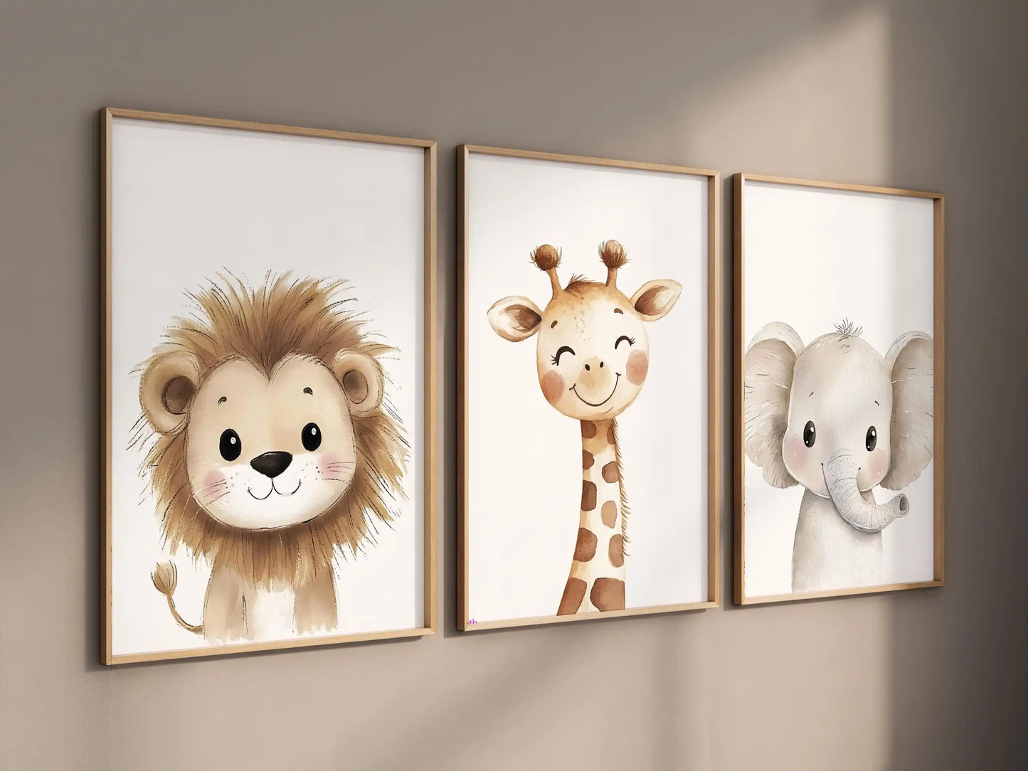 Set of 3 Safari Nursery Prints