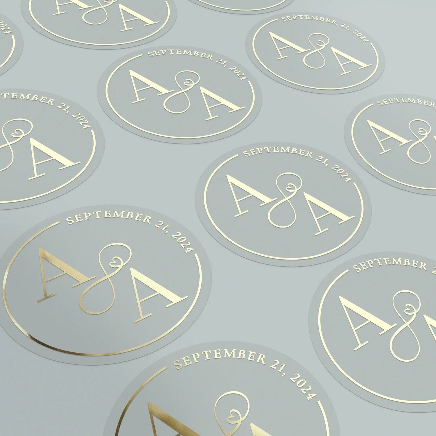 50pcs Custom Gold Foil Stickers Round Clear Label Wedding Party Envelope Gift Thank You Sticker Invitations Seals Support Hebrew