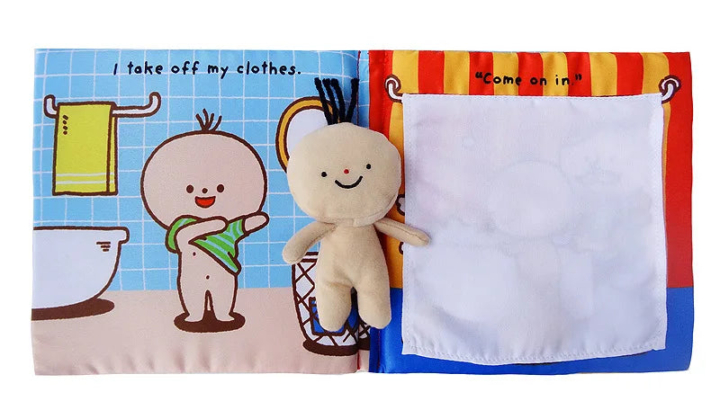 Baby Toys 0-12M Cloth Book Early Life Skills Learning Bath Potty Brush Teeth Cognitive Quiet Book Montessori Interactive Books