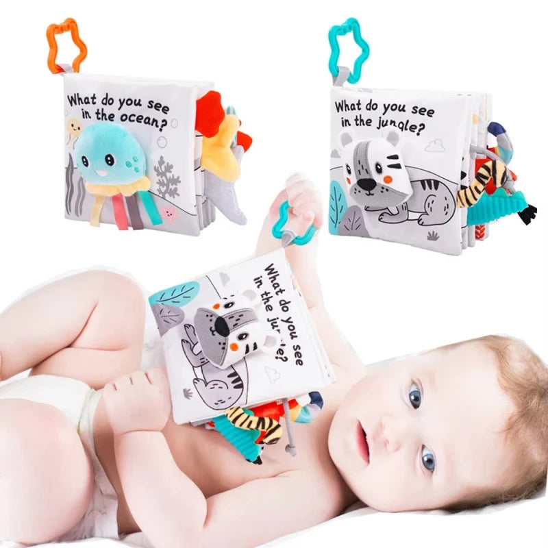 Baby Toys 0-12M Cloth Book Early Life Skills Learning Bath Potty Brush Teeth Cognitive Quiet Book Montessori Interactive Books