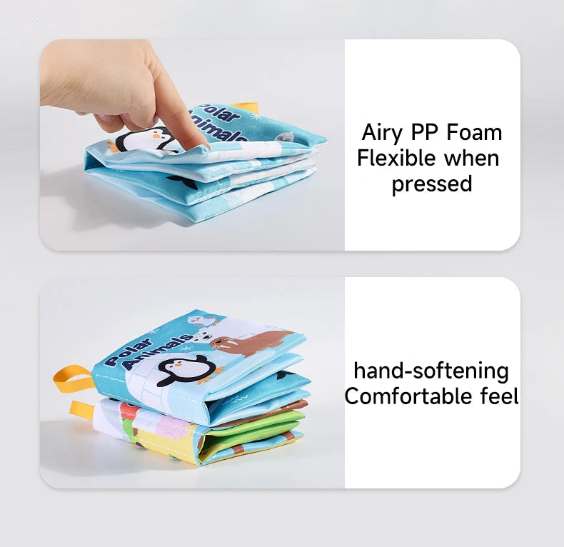 Baby  Enlightenment Cloth Books Educational Toys Baby Intelligence Development Learning Book Rustle Sound Cognition Sensory Toys