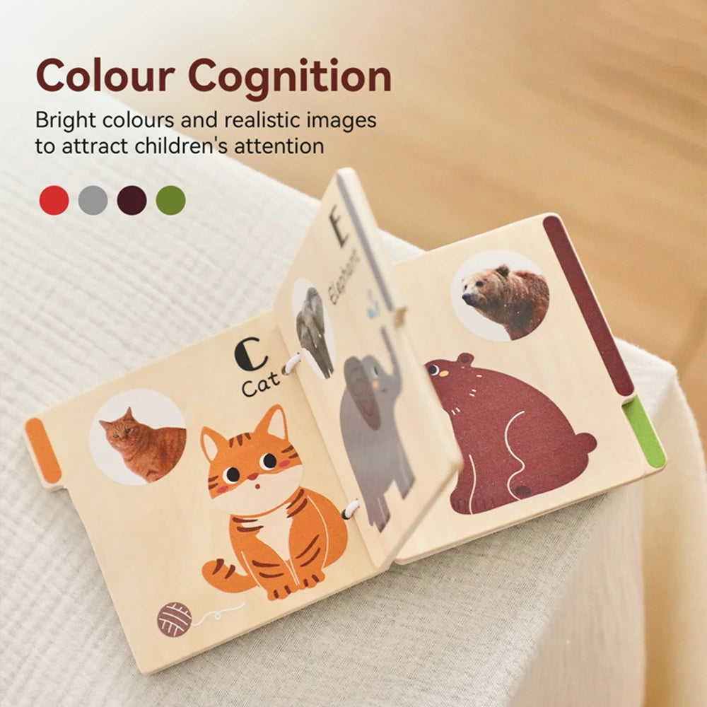Montessori Educational Learning Book Kids Toy Animal Flap Picture Book Kids Reading Book Toys Baby Learn Animal Books in English