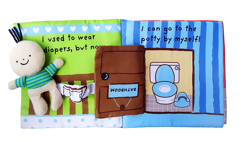 Baby Toys 0-12M Cloth Book Early Life Skills Learning Bath Potty Brush Teeth Cognitive Quiet Book Montessori Interactive Books