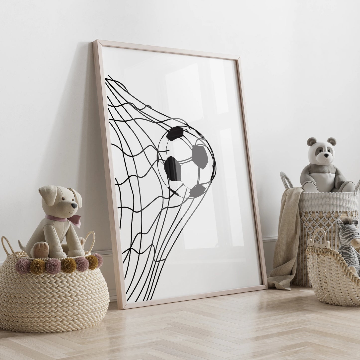 3pcs Personalized Custom Name Cartoon football Wall Art Print Picture Canvas Poster Painting For Living Room Home Decor
