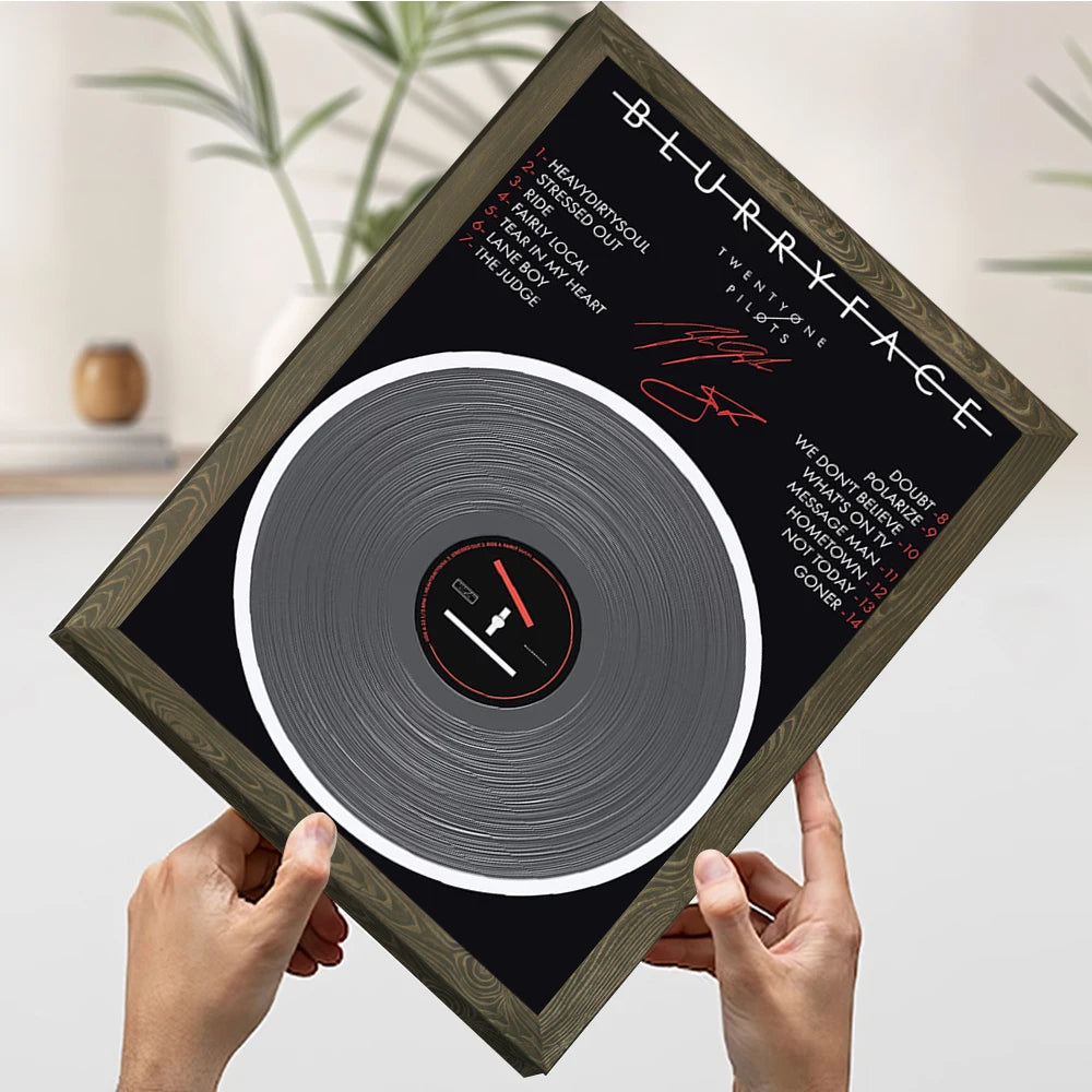 Twenty One Pilots Blurryface Album Vinyl Design Poster Customizable Printed Canvas Painting Wall Art Gift for Decoration Room