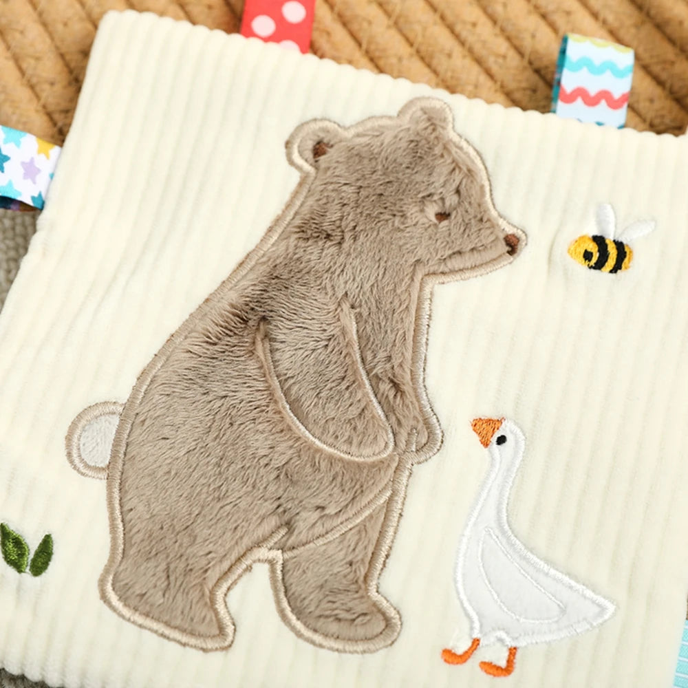 Soft Baby Books toys Montessori 3D Touch Feel High Contrast Cloth Book Sensory Early Learning games for kids Educational toys