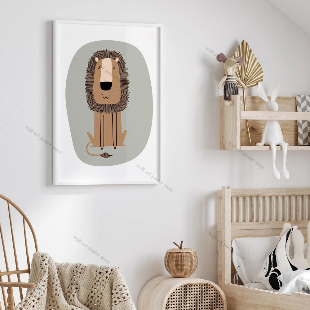 Set of 3 Safari Nursery Wall Prints