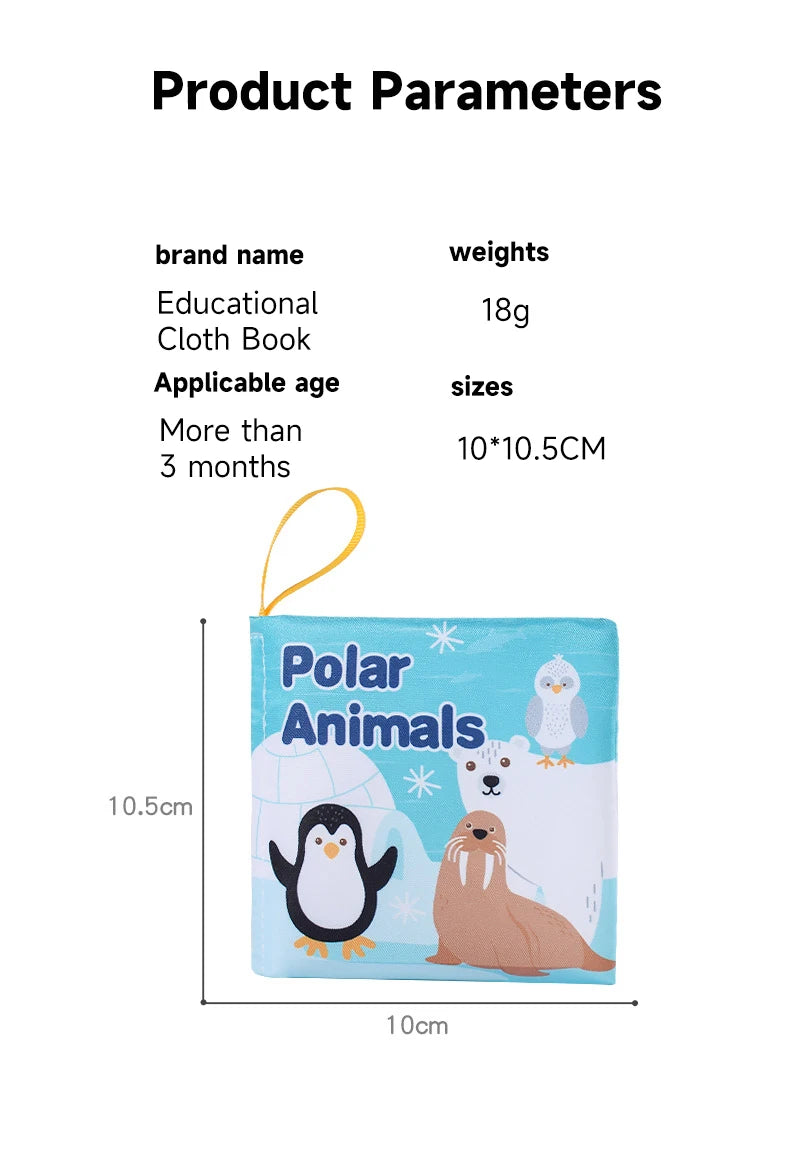 Baby  Enlightenment Cloth Books Educational Toys Baby Intelligence Development Learning Book Rustle Sound Cognition Sensory Toys