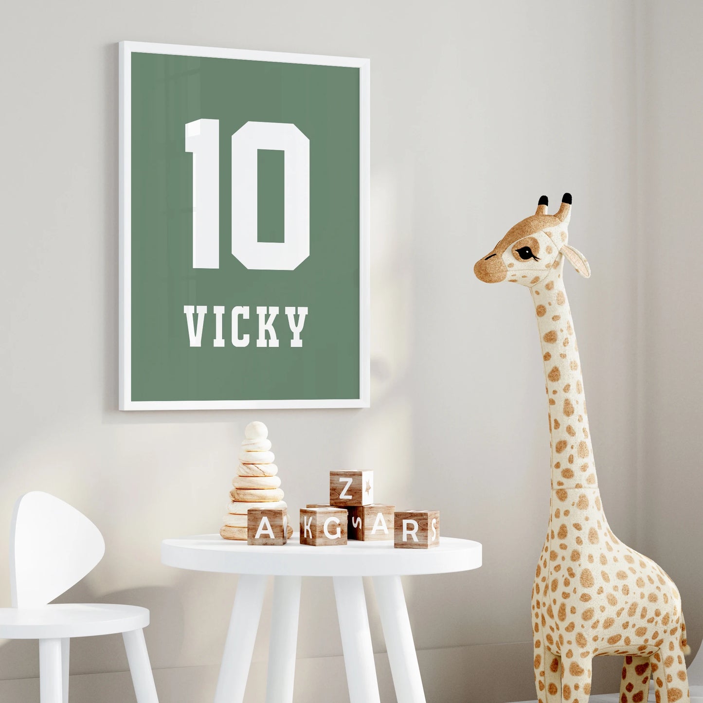 3pcs Personalized Custom Name Cartoon football Wall Art Print Picture Canvas Poster Painting For Living Room Home Decor