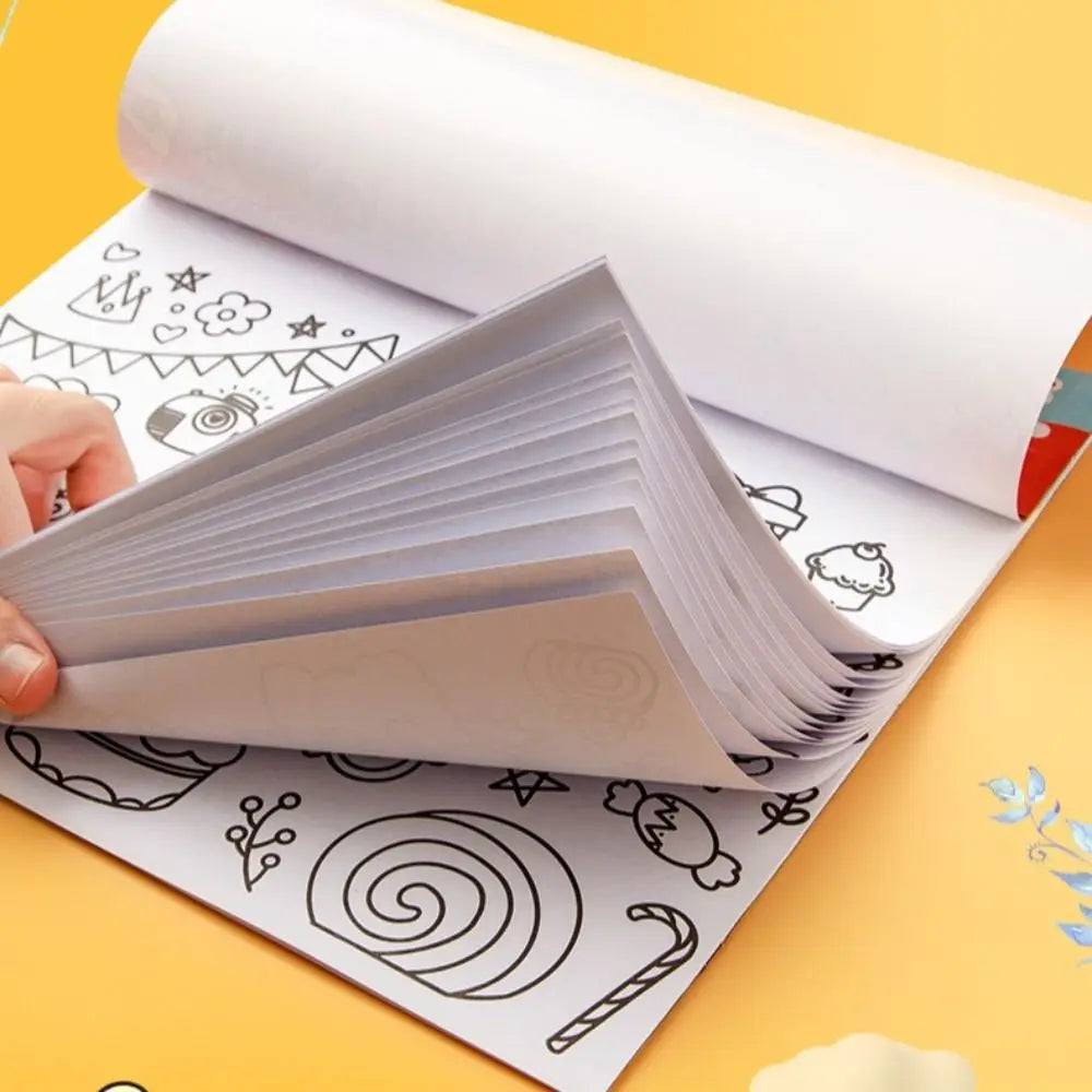 Funny Paper Children Coloring Activity Book Space Portable Color Filling Toy Educational Tearable Kids/Children/Toddler