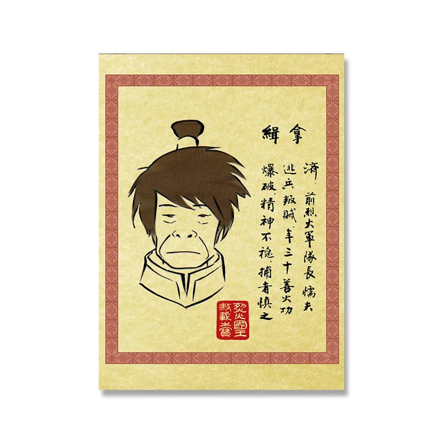 Avatar Last Airbender Wanted Poster Retro Cartoon Anime Canvas Painting Wall Art Pictures Prints Home Kids Room Decor Cuadros