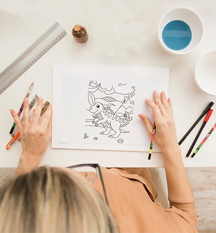 Children's Drawing and Coloring Book Give Baby Free Creative Space Play Imagination Puzzle Book Children's Montessori Toys Gift