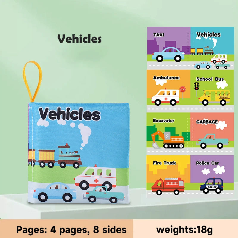 Baby  Enlightenment Cloth Books Educational Toys Baby Intelligence Development Learning Book Rustle Sound Cognition Sensory Toys