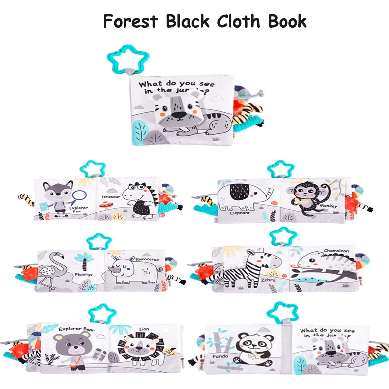 Baby Toys 0-12M Cloth Book Early Life Skills Learning Bath Potty Brush Teeth Cognitive Quiet Book Montessori Interactive Books