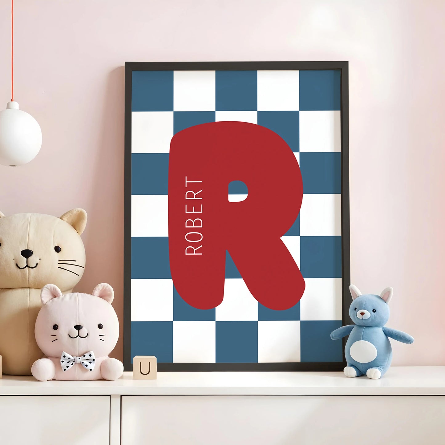 Personalized Custom Name Cartoon Child Stripe Wall Art Print Picture Canvas Poster Painting For Living Room Home Decor Gift