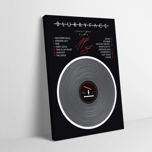 Twenty One Pilots Blurryface Album Vinyl Design Poster Customizable Printed Canvas Painting Wall Art Gift for Decoration Room