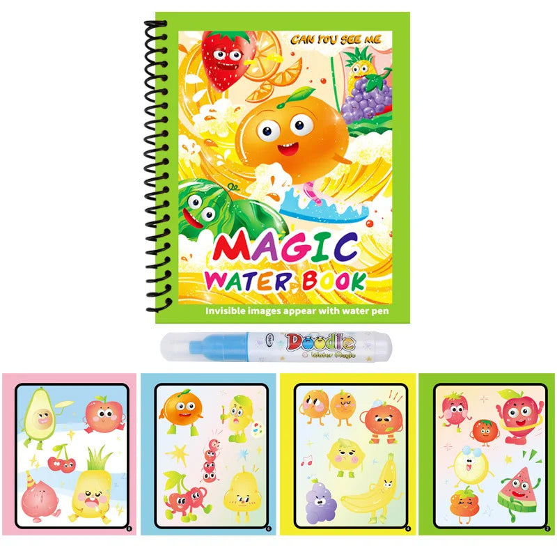 1PC Children Drawing Coloring Books Magic Water Drawing Book for Boys And Girls Gift Animal Cartoon Montessori Diy Painting Toys