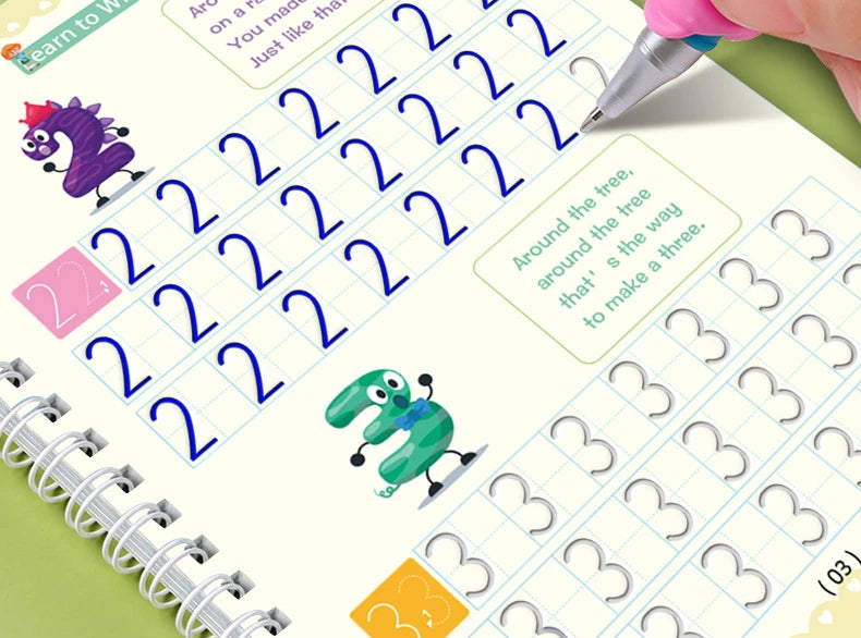 Reusable Magic Copybooks Baby Montessori Toys Magical Drawing Children Pen Control Training Books Kids Learning Educational Toys