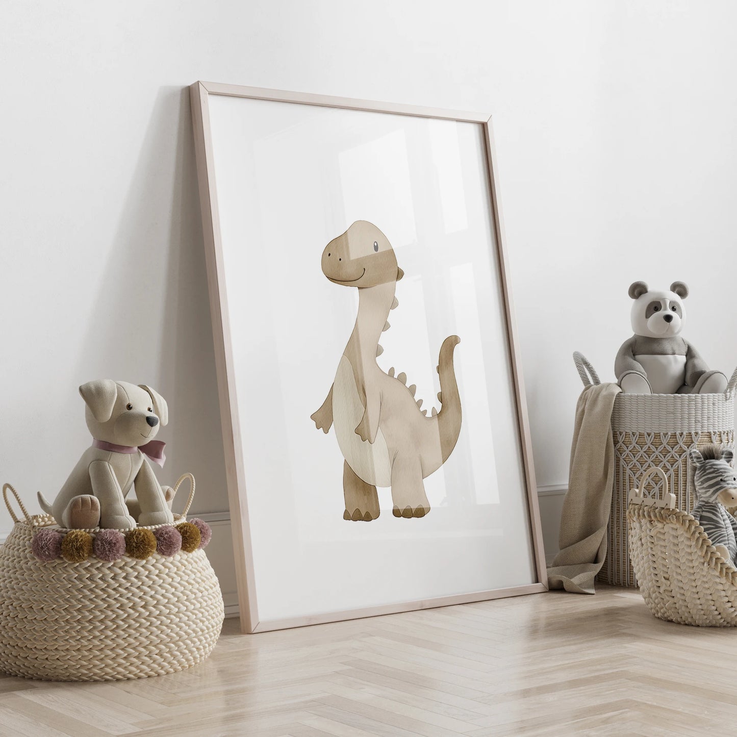 3pcs Personalized Custom Name Cartoon dinosaur Wall Art Print Picture Canvas Poster Painting For Living child Room Home Decor