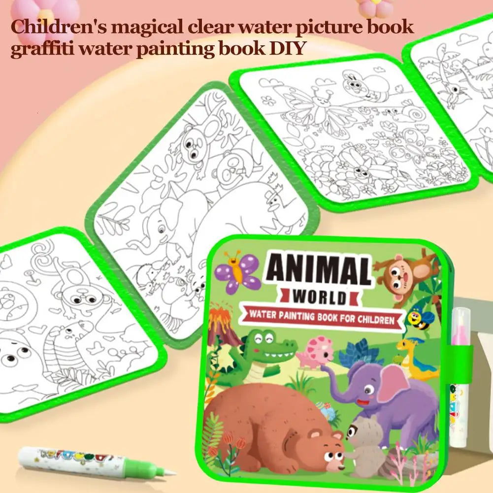 DIY Magic Water Drawing Book for Kids Early Education Doodle Coloring Book Birthday & Holiday Gift Creative Fun Activity Bo Q8Z7