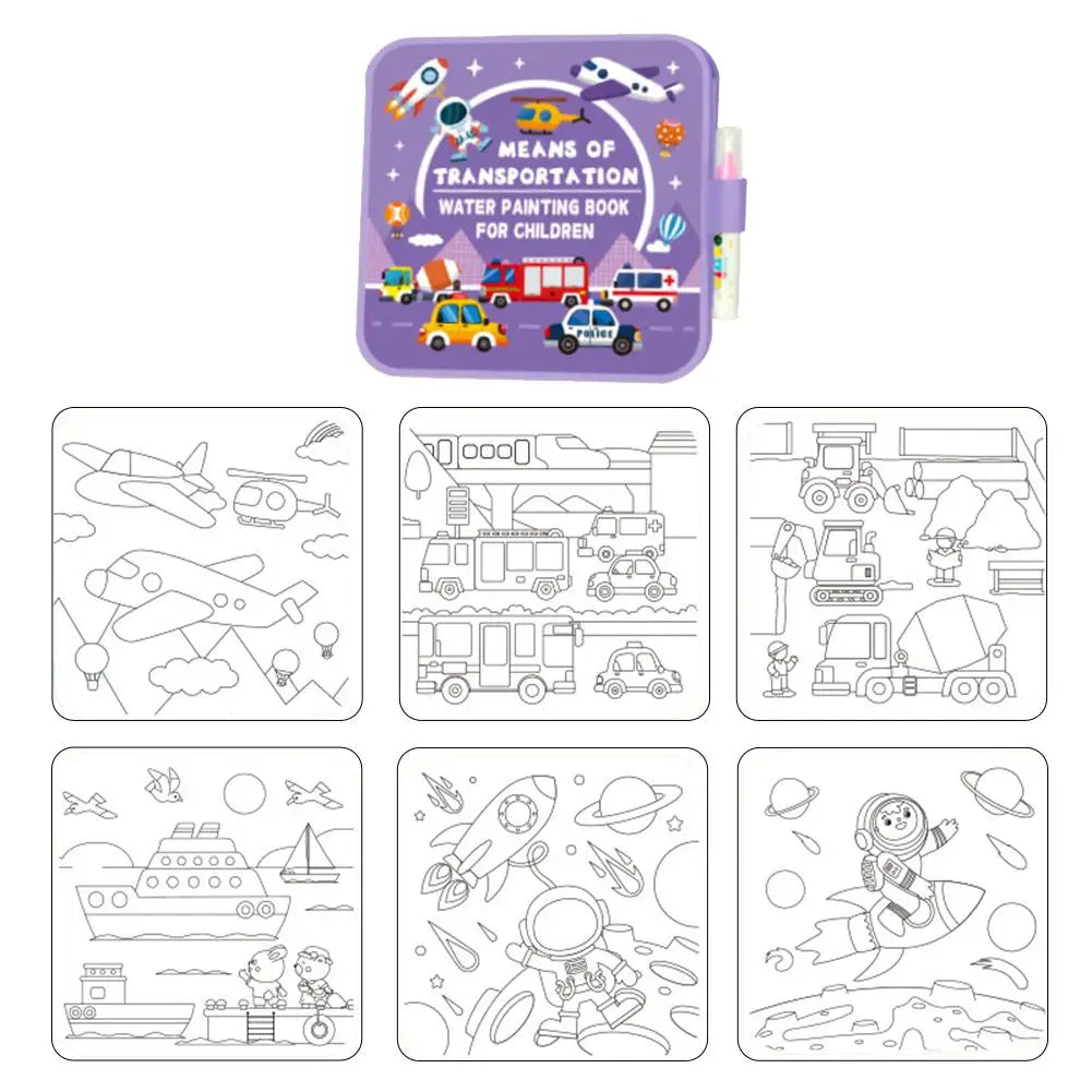 DIY Magic Water Drawing Book for Kids Early Education Doodle Coloring Book Birthday & Holiday Gift Creative Fun Activity Bo Q8Z7