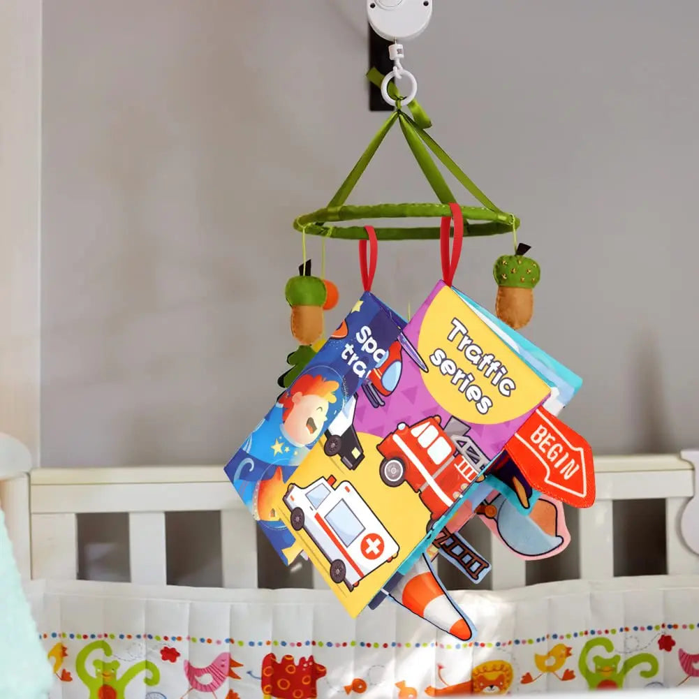 Baby Cloth Book for Children Fun Interactive Toys 0-3 Years Infant Early Education Toys Soft Tail Cloth Book Sensory Baby Toys