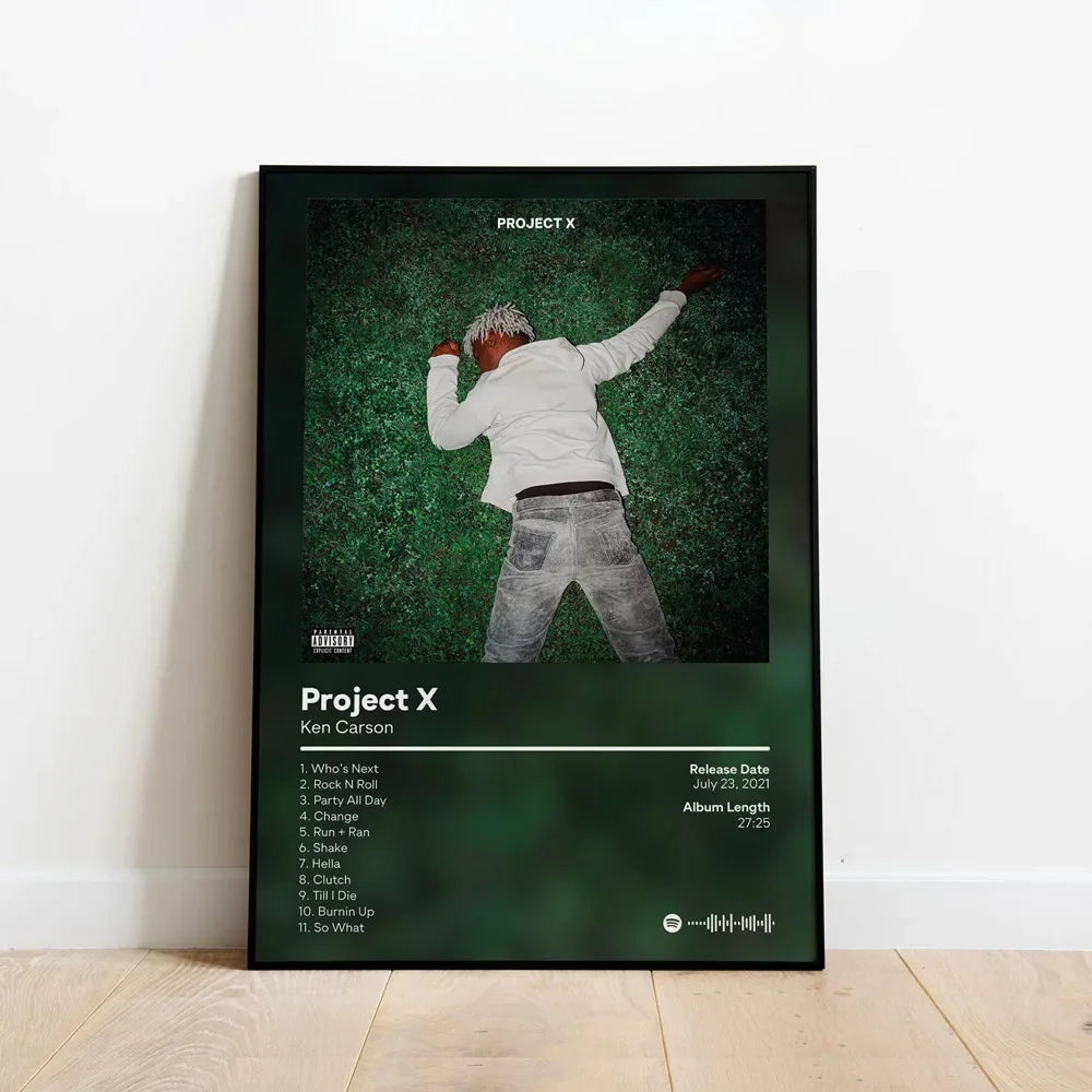 Poster Prints Ken Carson A Great Chaos Custom Album Hip Hop Custom Wall Art Picture Canvas Painting Living Room Home Decorati