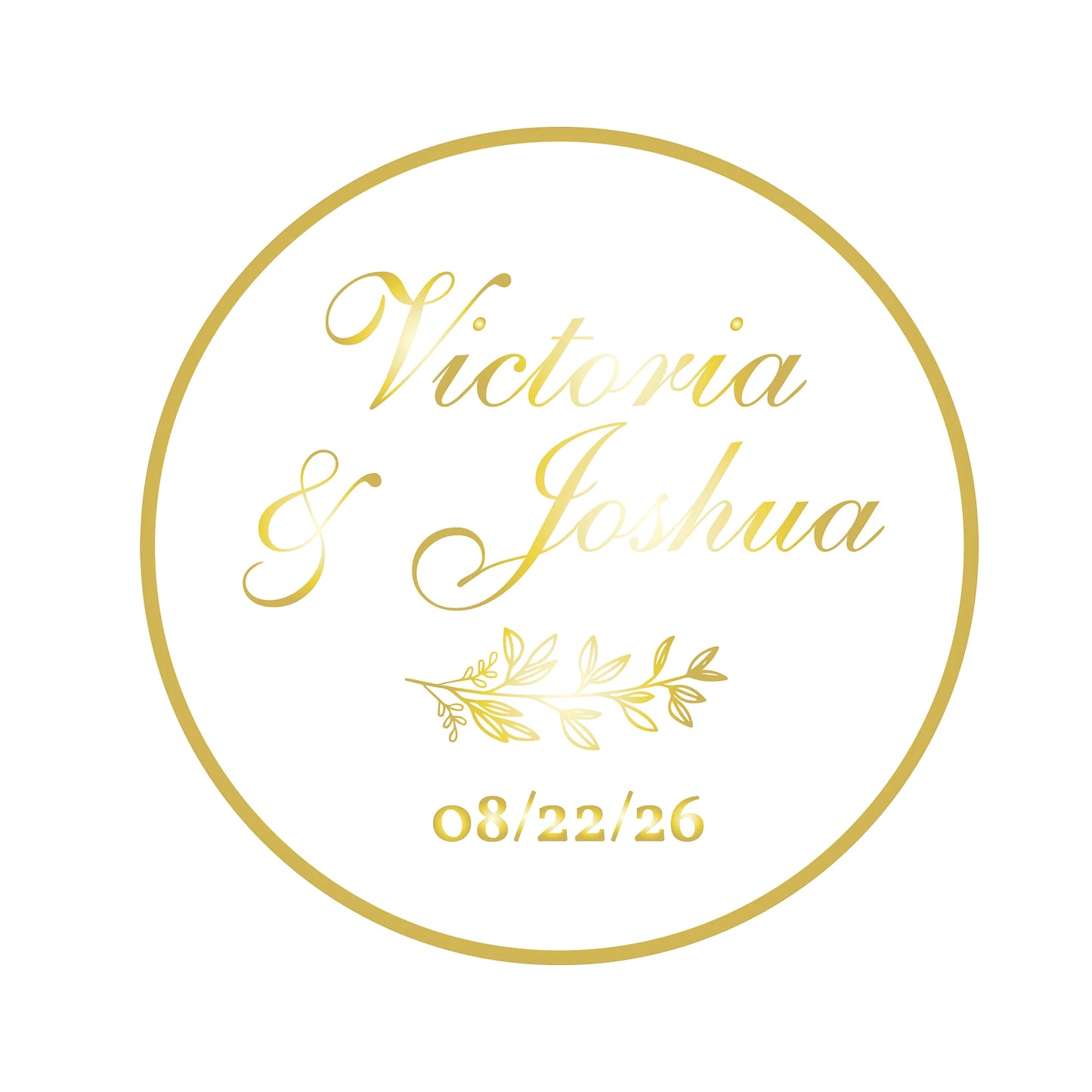 50pcs Custom Gold Foil Stickers Round Clear Label Wedding Party Envelope Gift Thank You Sticker Invitations Seals Support Hebrew