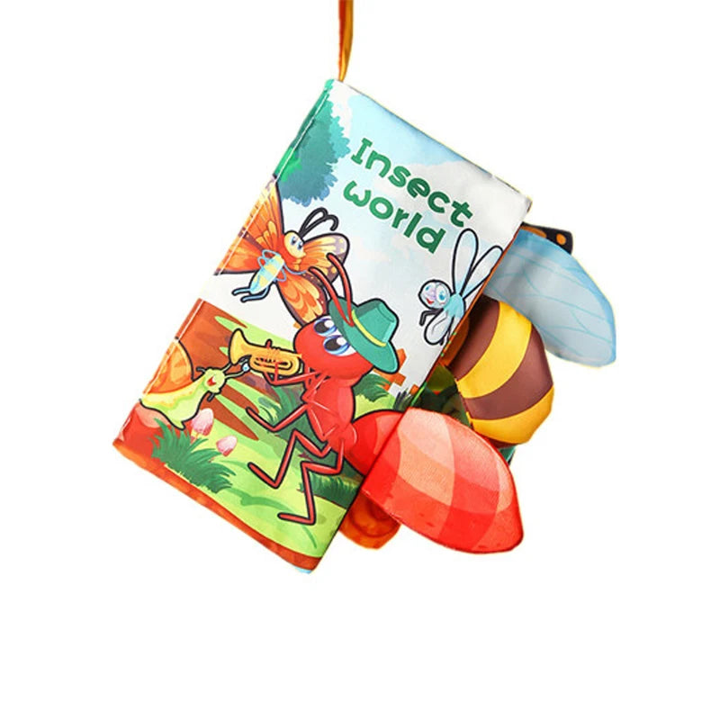Baby Cloth Book for Children Fun Interactive Toys 0-3 Years Infant Early Education Toys Soft Tail Cloth Book Sensory Baby Toys