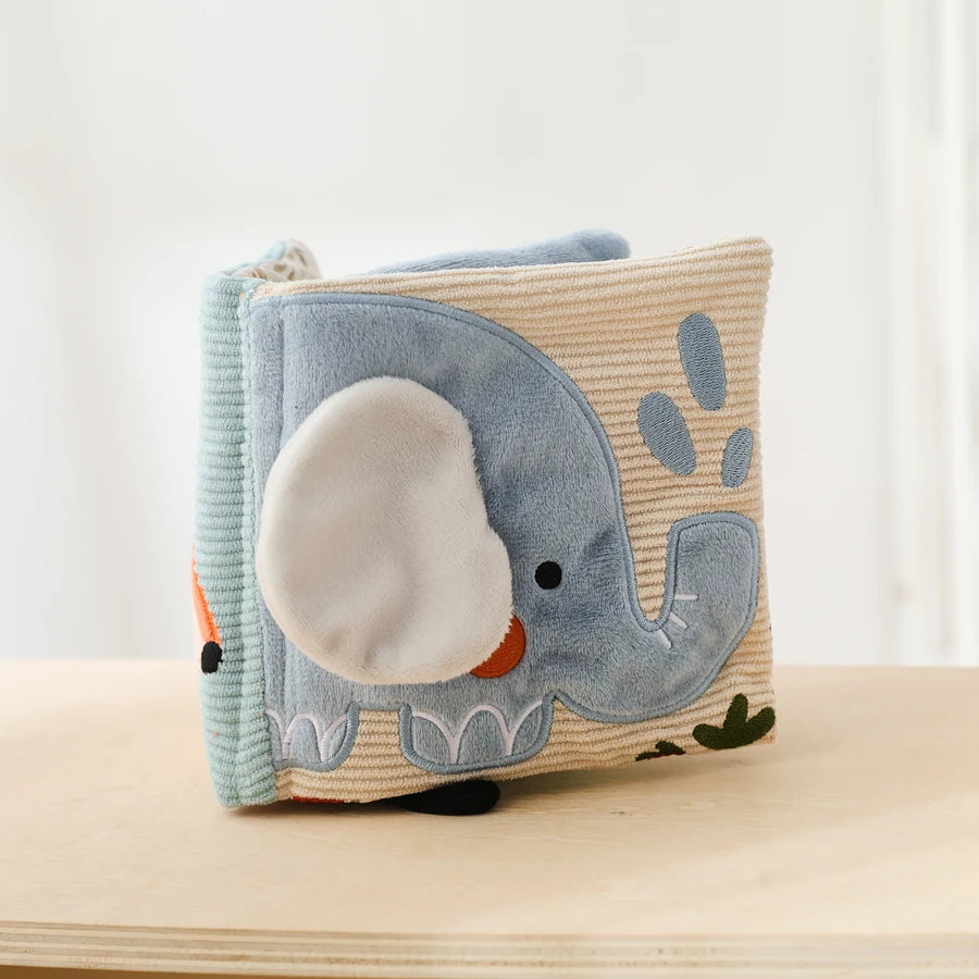 Baby Montessori Toys First Cloth Sensory Book Infant Cartoon Animal Cognitive Soft Books With Mirror Early Educational Toys