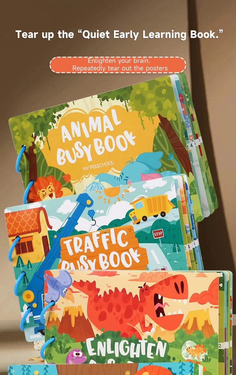 Animal Habitat Sticker Book for Kids Activity Montessori Busy Books Funny Sticker Book Educational Game Travel Toys for Toddlers