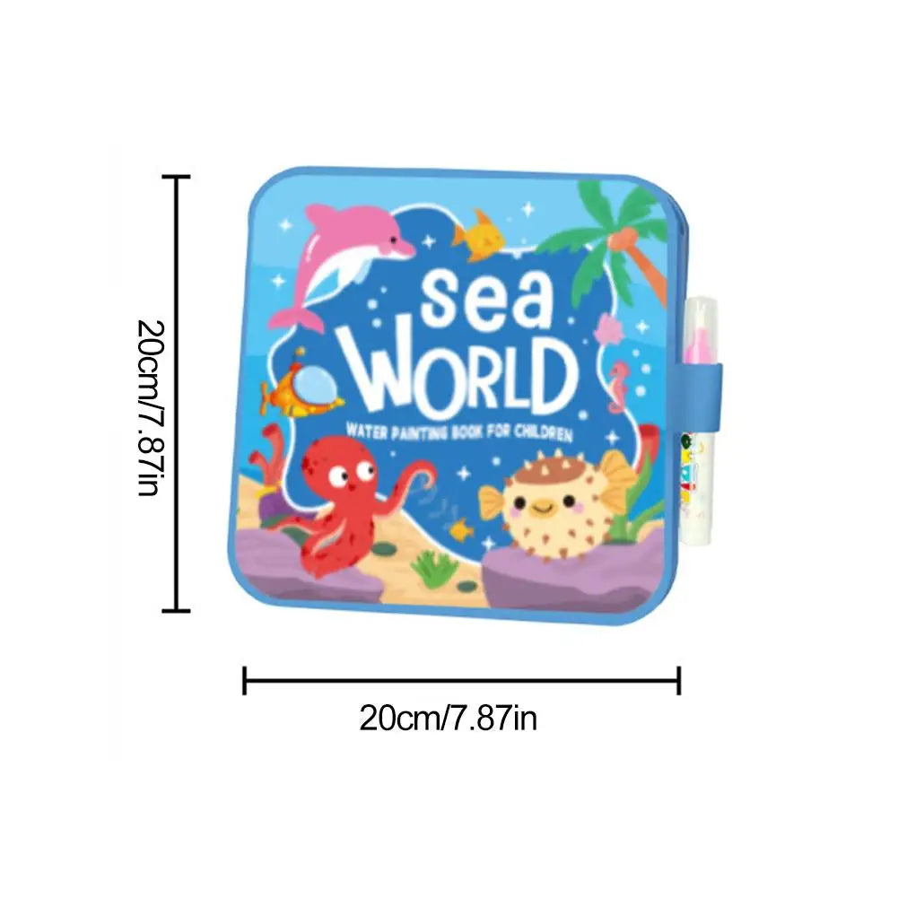 DIY Magic Water Drawing Book for Kids Early Education Doodle Coloring Book Birthday & Holiday Gift Creative Fun Activity Bo Q8Z7