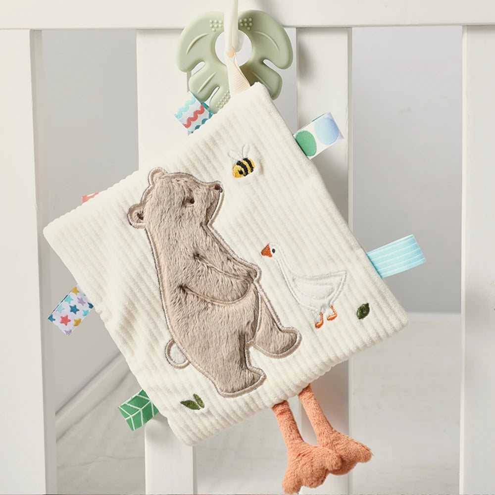 Soft Baby Books toys Montessori 3D Touch Feel High Contrast Cloth Book Sensory Early Learning games for kids Educational toys
