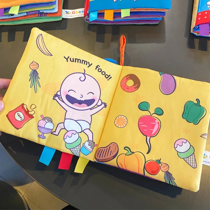 Baby Toys 0-12M Cloth Book Early Life Skills Learning Bath Potty Brush Teeth Cognitive Quiet Book Montessori Interactive Books