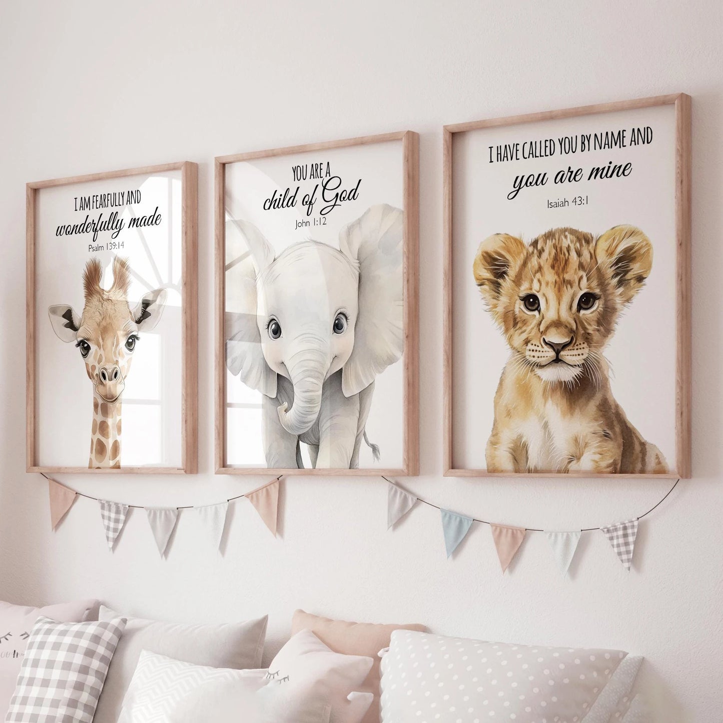 Set of 3 Safari Nursery Prints