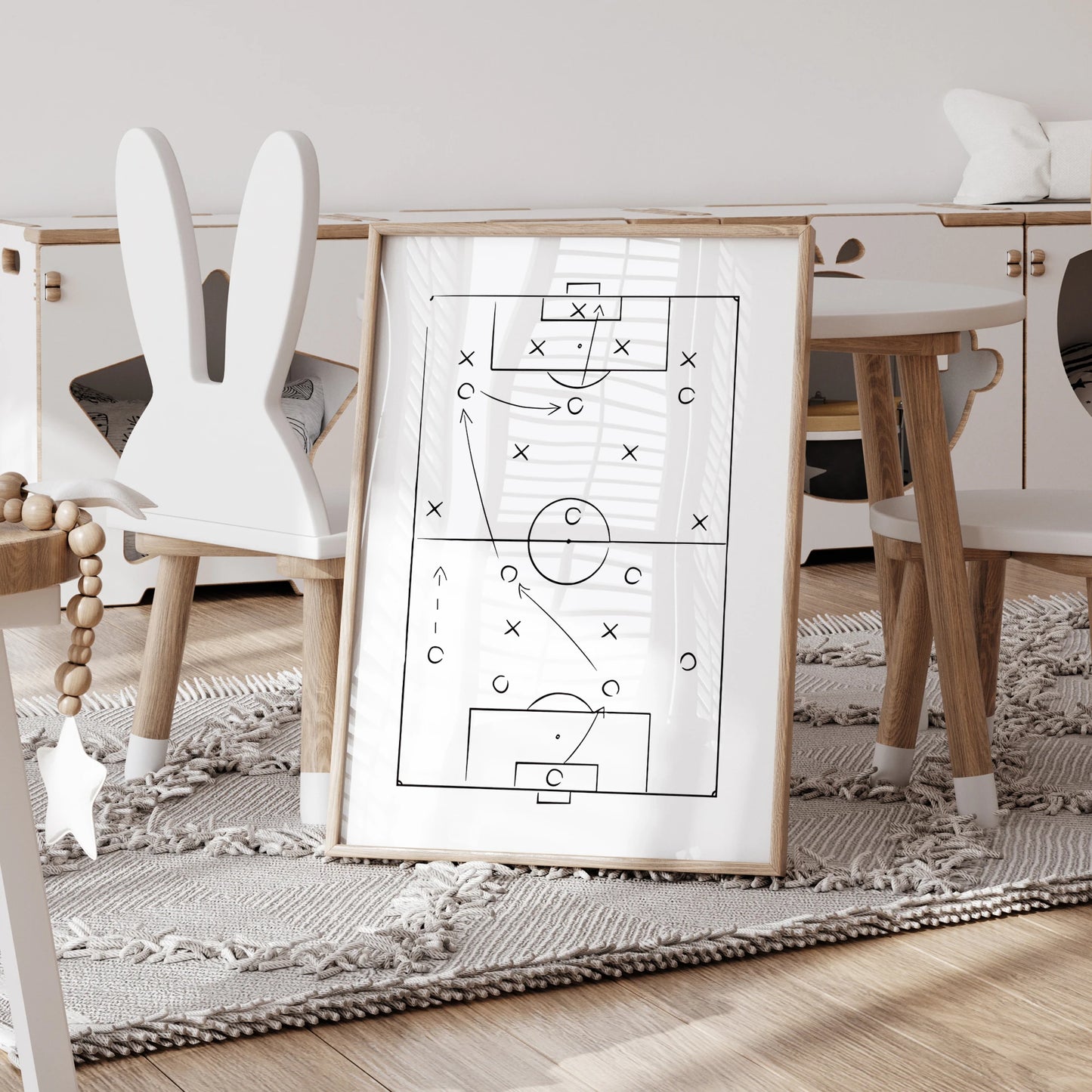 3pcs Personalized Custom Name Cartoon football Wall Art Print Picture Canvas Poster Painting For Living Room Home Decor