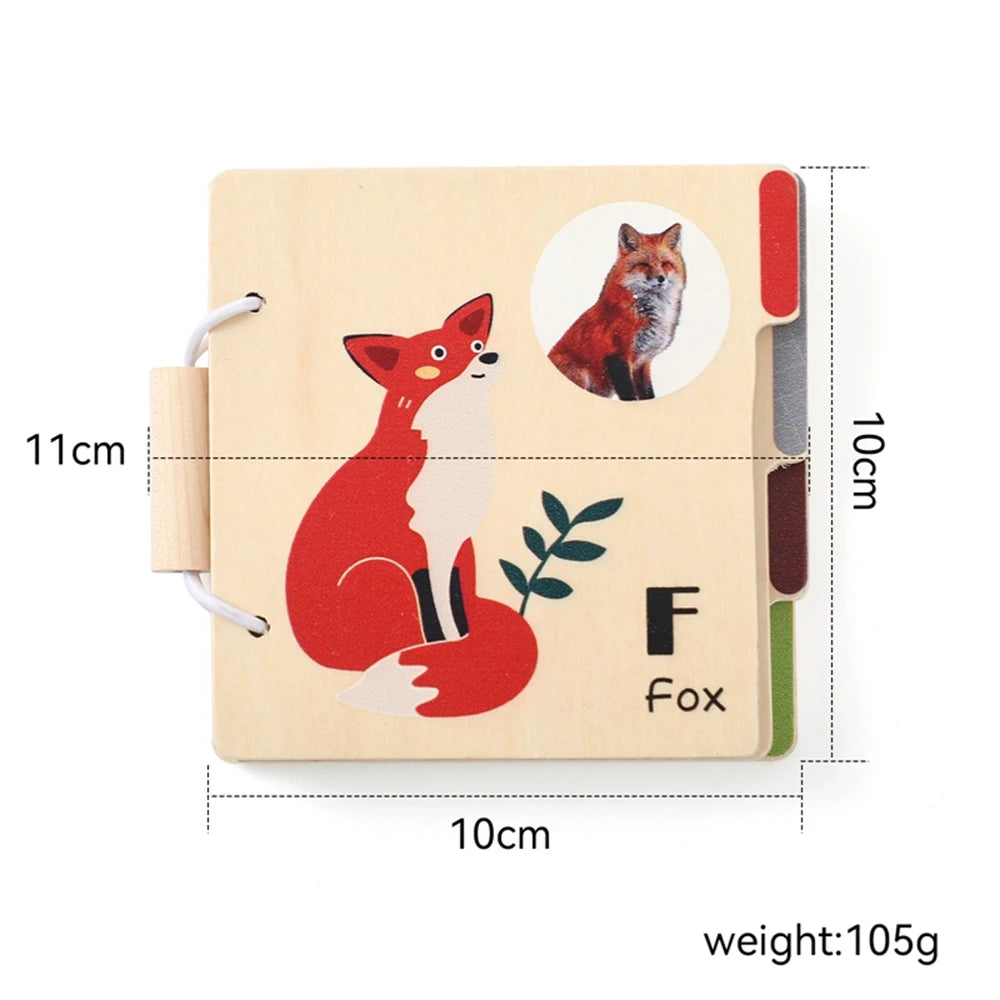 Montessori Educational Learning Book Kids Toy Animal Flap Picture Book Kids Reading Book Toys Baby Learn Animal Books in English