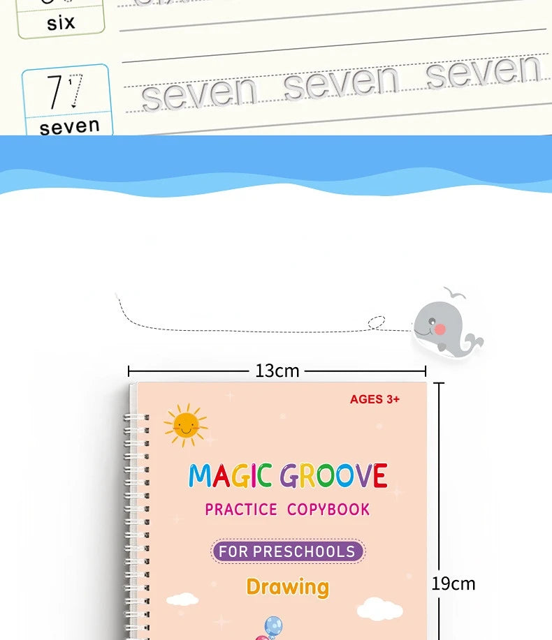 Reusable Magic Copybooks Baby Montessori Toys Magical Drawing Children Pen Control Training Books Kids Learning Educational Toys
