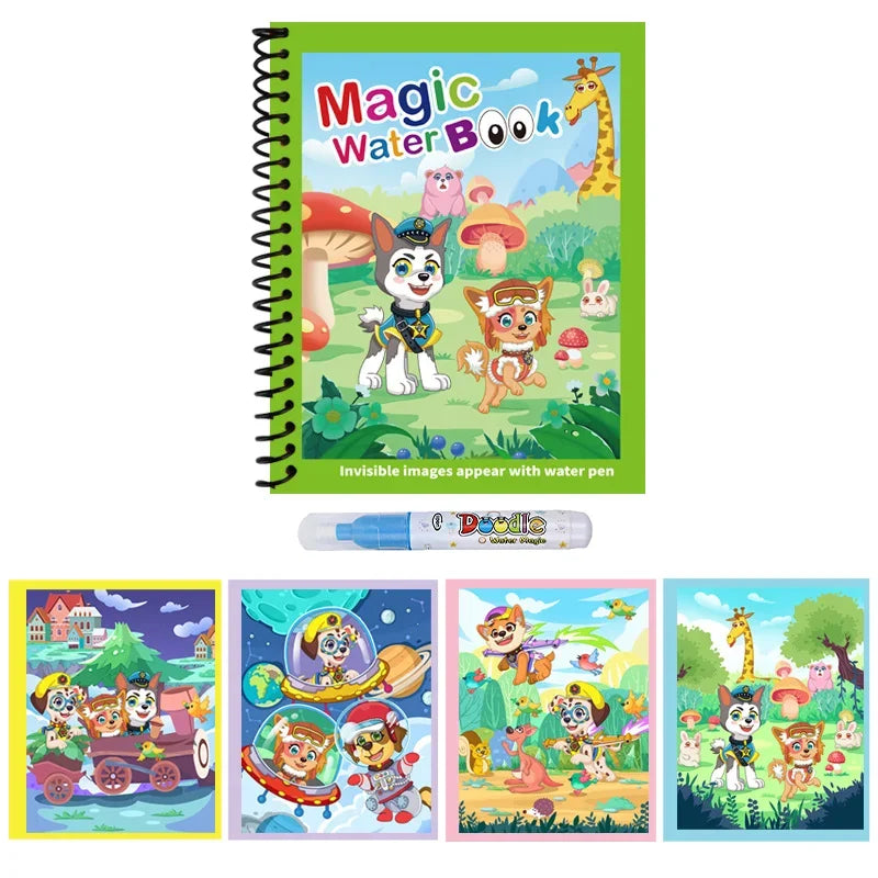 1PC Children Drawing Coloring Books Magic Water Drawing Book for Boys And Girls Gift Animal Cartoon Montessori Diy Painting Toys