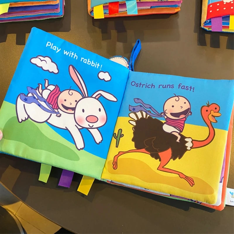 Baby Toys 0-12M Cloth Book Early Life Skills Learning Bath Potty Brush Teeth Cognitive Quiet Book Montessori Interactive Books
