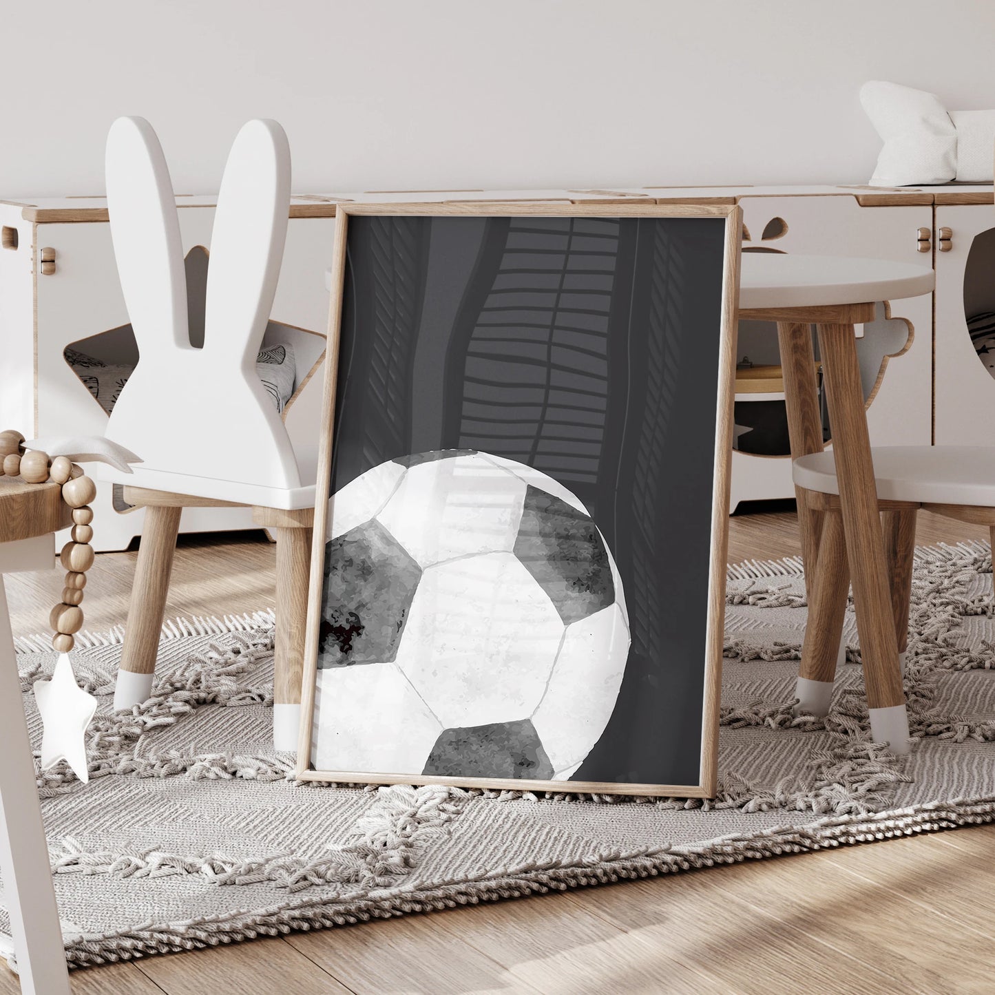 3pcs Personalized Custom Name Cartoon football Wall Art Print Picture Canvas Poster Painting For Living Room Home Decor