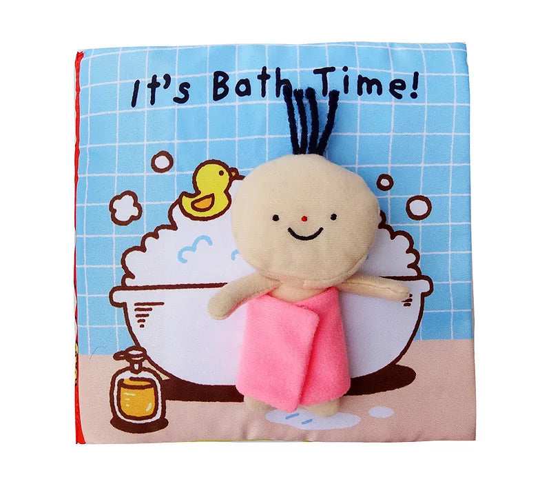 Baby Toys 0-12M Cloth Book Early Life Skills Learning Bath Potty Brush Teeth Cognitive Quiet Book Montessori Interactive Books