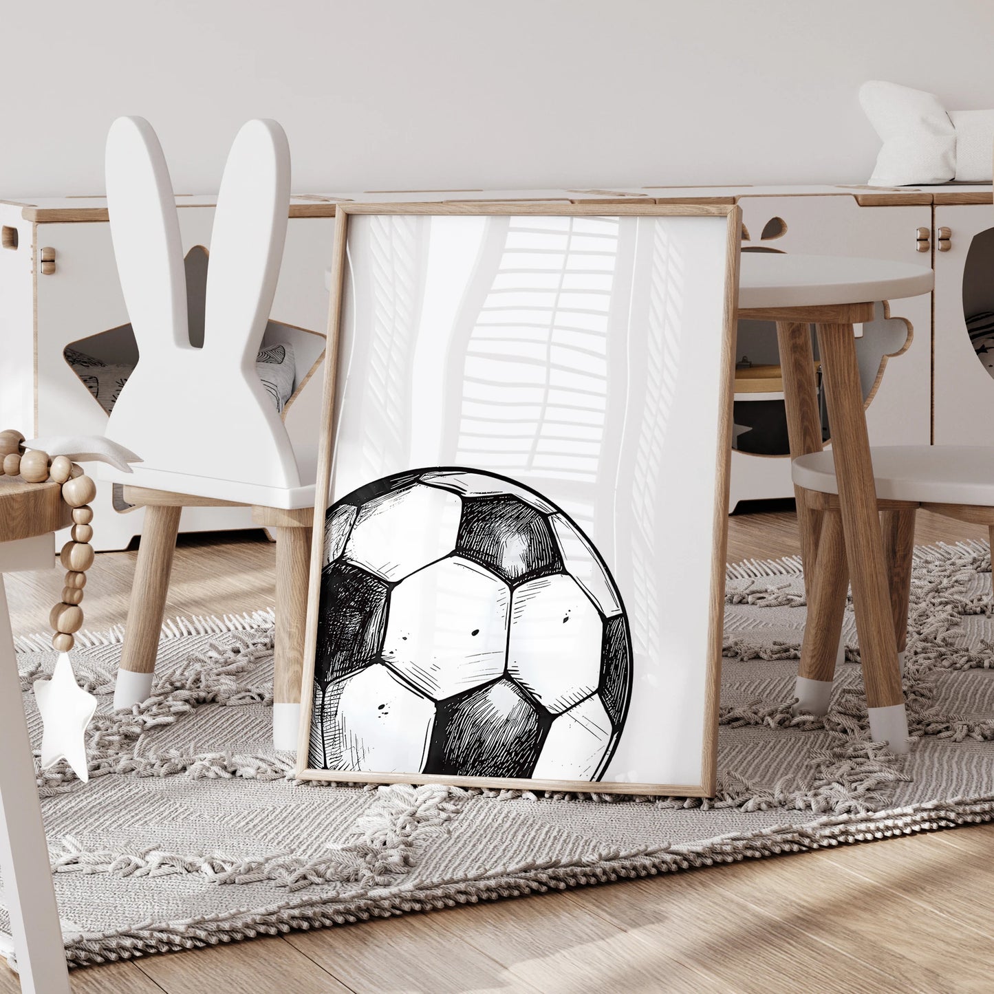 3pcs Personalized Custom Name Cartoon football Wall Art Print Picture Canvas Poster Painting For Living Room Home Decor