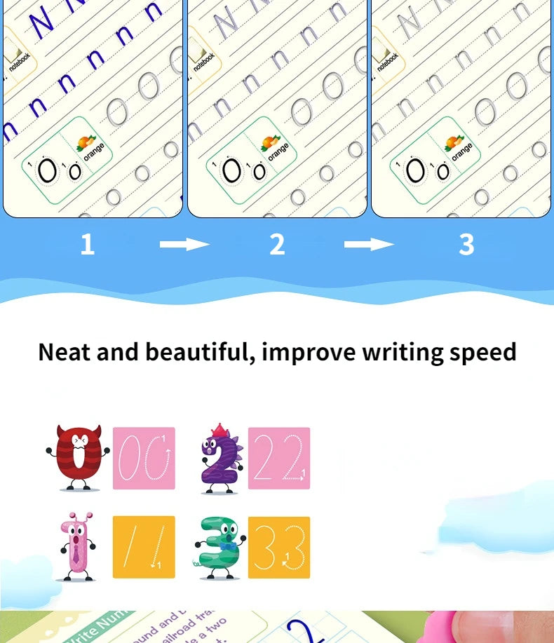 Reusable Magic Copybooks Baby Montessori Toys Magical Drawing Children Pen Control Training Books Kids Learning Educational Toys