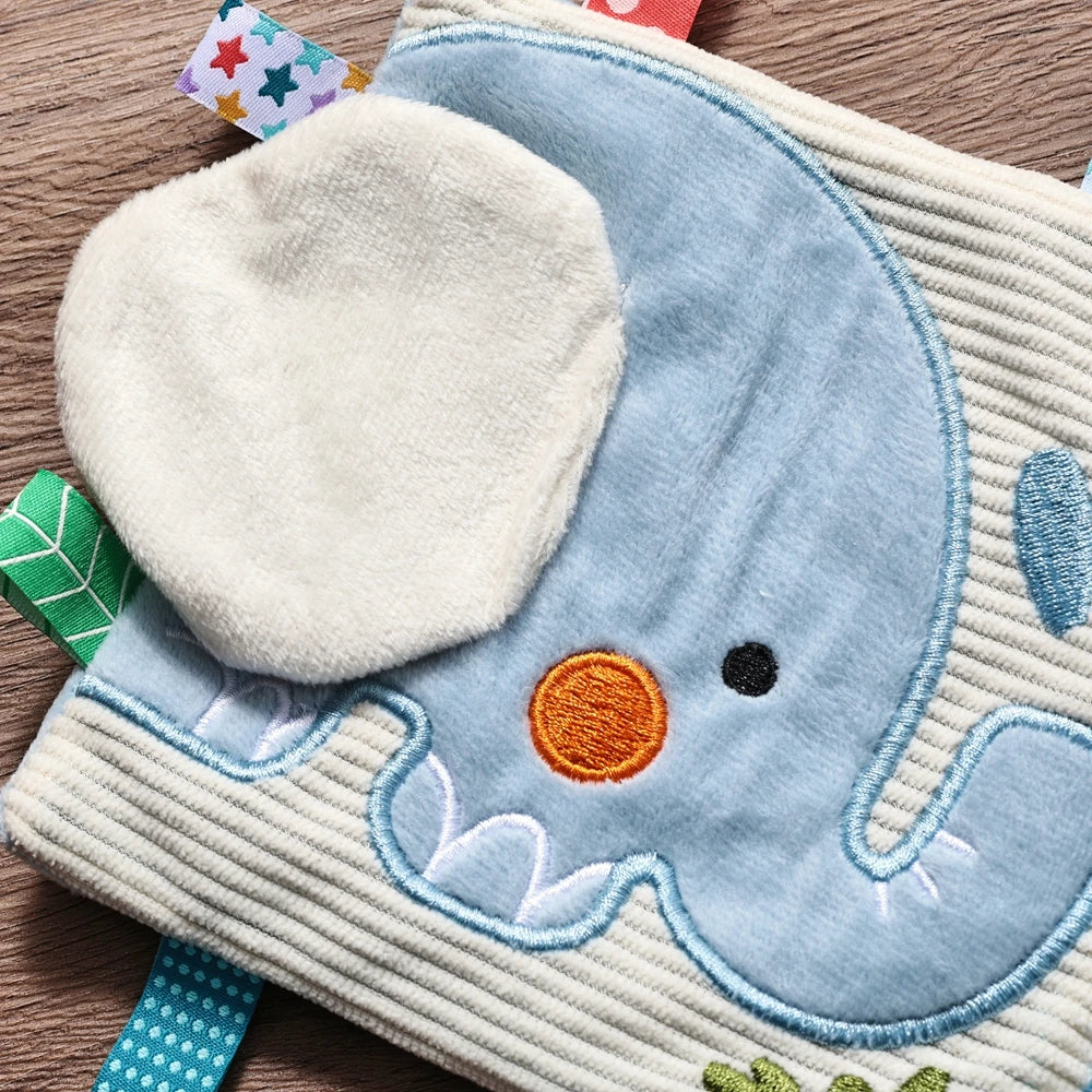 oft Baby Cloth Book with Bear & Goose, Sensory Crinkle Activity Book with Mirror, Teether, and Hanging Ring, Early Educational T