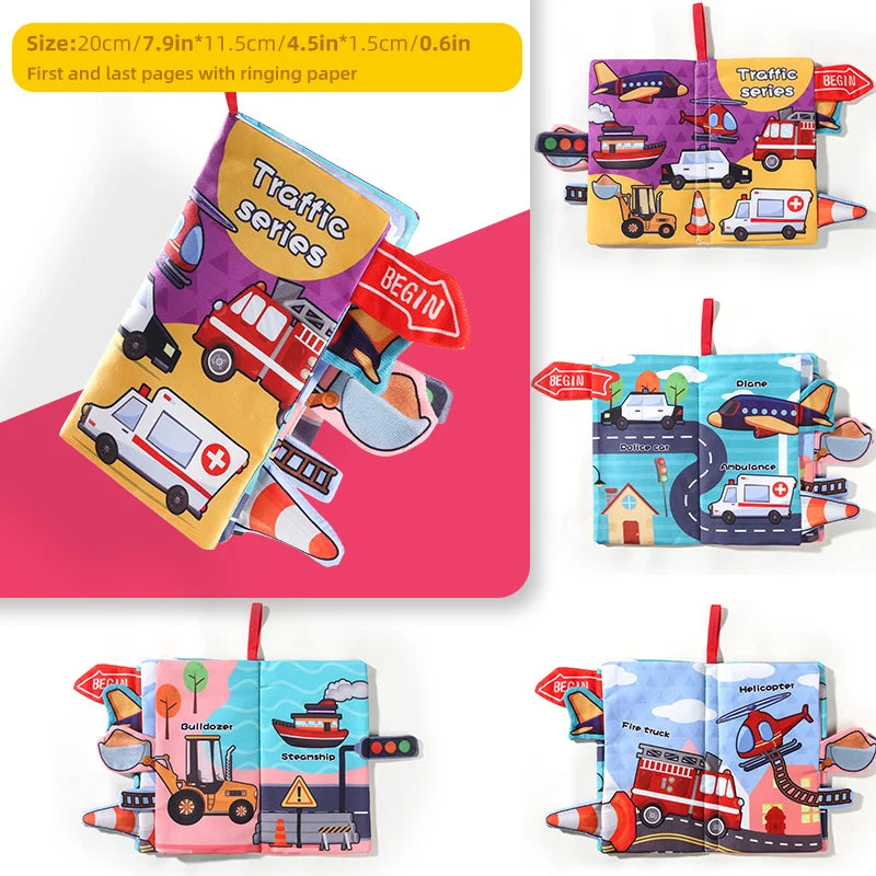 Baby Cloth Book for Children Fun Interactive Toys 0-3 Years Infant Early Education Toys Soft Tail Cloth Book Sensory Baby Toys