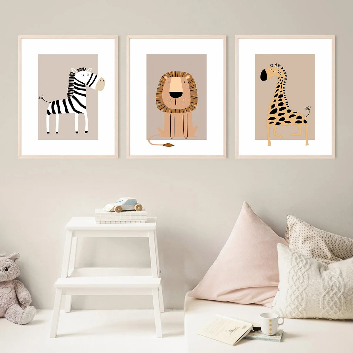 Set of 3 Nursery Bohemian Animal Posters
