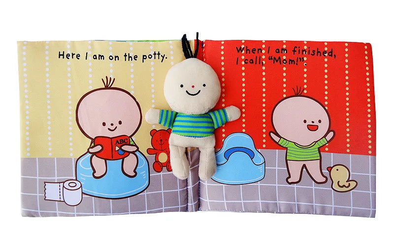 Baby Toys 0-12M Cloth Book Early Life Skills Learning Bath Potty Brush Teeth Cognitive Quiet Book Montessori Interactive Books