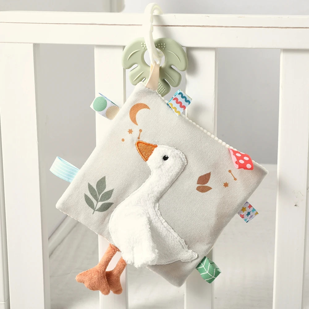 Soft Baby Books toys Montessori 3D Touch Feel High Contrast Cloth Book Sensory Early Learning games for kids Educational toys