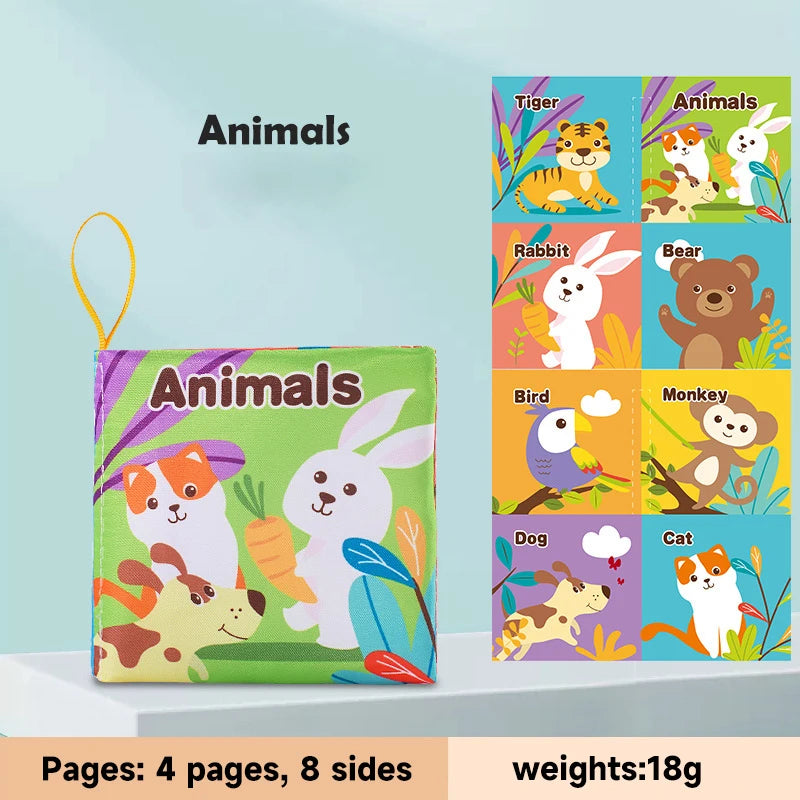 Baby  Enlightenment Cloth Books Educational Toys Baby Intelligence Development Learning Book Rustle Sound Cognition Sensory Toys